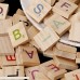 Cute Star 100pcs Scrabble Tiles Wooden Colorful Letters Alphabet Bulk Board Game Spelling Toy Decor for Crafts Pendants Scrapbook Card B07C3Q4GWS